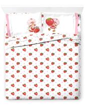 Conjunto de lençóis Jay Franco Strawberry Shortcake Queen 4 peças