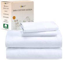 Conjunto de Lençóis King Size California Design - 100% Algodão - Branco