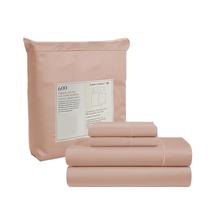 Conjunto de Lençóis King Size LANE LINEN 600TC - 100% Algodão Rosa - 4 Peças