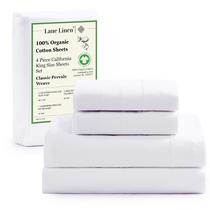Conjunto de lençóis LANE LINEN 100% algodão orgânico California King