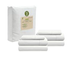Conjunto de lençóis LANE LINEN 100% algodão orgânico tamanho duplo (pacote com 2)
