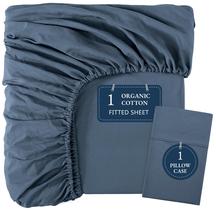 Conjunto de lençóis LANE LINEN 100% algodão orgânico Twin Navy
