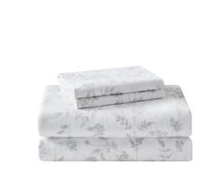 Conjunto de lençóis Laura Ashley Cotton Flannel Fawna Grey Full Conjunto de lençóis Laura Ashley Cotton Flannel Fawna Grey Full