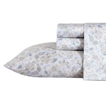 Conjunto de lençóis Laura Ashley Home Quartet Grey 100% algodão Queen Conjunto de lençóis Laura Ashley Home Quartet Grey 100% algodão Queen