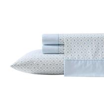 Conjunto de lençóis Laura Ashley Percale Cotton 200TC King Blue