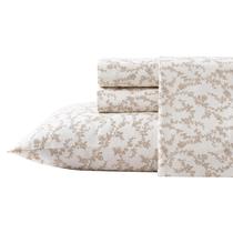 Conjunto de lençóis Laura Ashley Victoria Bege Cotton Flannel King