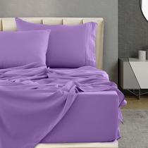 Conjunto de lençóis LDC LUX DECOR COLLECTION Twin XL Purple Microfiber