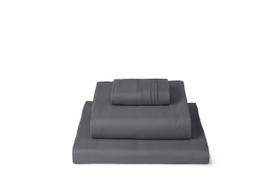 Conjunto de lençóis Mellanni Extra Deep de microfibra cinza em tamanho real