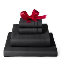 Conjunto de lençóis Mellanni Iconic Collection California King Black