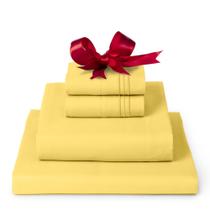 Conjunto de lençóis Mellanni Iconic Collection California King Yellow