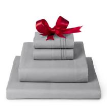 Conjunto de lençóis Mellanni Iconic Collection King Light Grey 4 peças