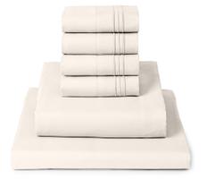 Conjunto de lençóis Mellanni Iconic Collection Queen de 6 peças Golden Ivory