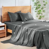 Conjunto de lençóis MR&HM Queen Cooling Rayon, bambu e poliéster Conjunto de lençóis MR&HM Queen Cooling Rayon, bambu e poliéster