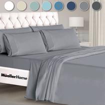 Conjunto de lençóis Mueller Ultratemp King Size 1800 Super Soft Conjunto de lençóis Mueller Ultratemp King Size 1800 Super Soft