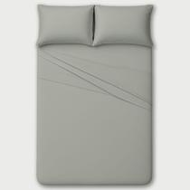 Conjunto de lençóis MyGiza 400TC de algodão egípcio RV King Light Grey