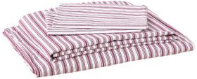 Conjunto de lençóis Nautica Coleridge Stripe Red Cotton Percale Queen Conjunto de lençóis Nautica Coleridge Stripe Red Cotton Percale Queen