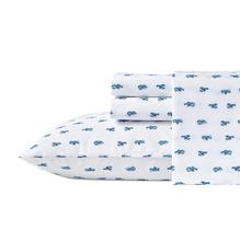 Conjunto de lençóis Nautica em tamanho real 100% algodão percal (azul claustro) Conjunto de lençóis Nautica em tamanho real 100% algodão percal (azul claustro)