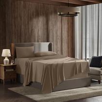 Conjunto de lençóis Nestl RV Short Queen Size - 4 peças em cinza