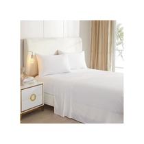 Conjunto de lençóis Plain White 2.0 Squares (Queen), 144 fios