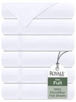 Conjunto de lençóis planos Royale Linens Soft 1800 Microfiber, pacote completo com 6 Conjunto de lençóis planos Royale Linens Soft 1800 Microfiber, pacote completo com 6