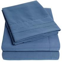 Conjunto de Lençóis Queen Sweet Home Collection 1500 Supreme - Azul Conjunto de Lençóis Queen Sweet Home Collection 1500 Supreme - Azul