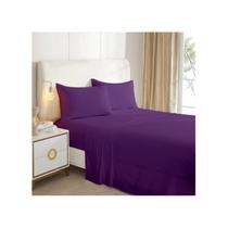 Conjunto de lençóis roxo 2.0 quadrados (Queen), com 144 fios