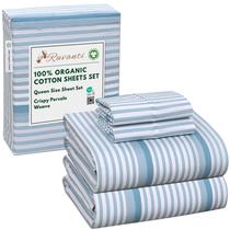 Conjunto de lençóis RUVANTI 100% algodão orgânico Queen Size Percal