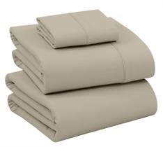 Conjunto de lençóis RUVANTI 100% algodão Twin XL com 3 peças de cinza Conjunto de lençóis RUVANTI 100% algodão Twin XL com 3 peças de cinza