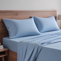 Conjunto de lençóis Simple Deluxe King Size Lightweight Blue