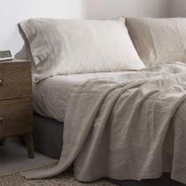 Conjunto de lençóis Simple & Opulence 100% puro de linho queen size Conjunto de lençóis Simple & Opulence 100% puro de linho queen size