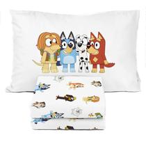 Conjunto de Lençóis Sunny Side Up Bluey & Friends Infantil - 3 Peças Conjunto de Lençóis Sunny Side Up Bluey & Friends Infantil - 3 Peças