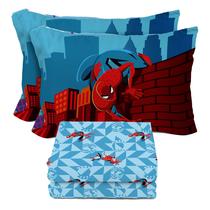 Conjunto de lençóis Sunny Side Up Spiderman 100% microfibra completo