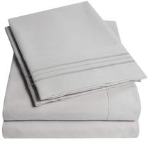Conjunto de lençóis Sweet Home Collection 1500 Supreme Queen Grey Conjunto de lençóis Sweet Home Collection 1500 Supreme Queen Grey