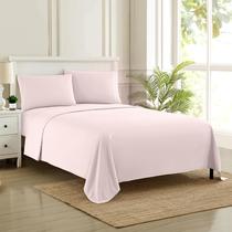 Conjunto de Lençóis Sweet Home Collection 1800 Supreme - Tamanho Full - Rosa Claro Conjunto de Lençóis Sweet Home Collection 1800 Supreme - Tamanho Full - Rosa Claro