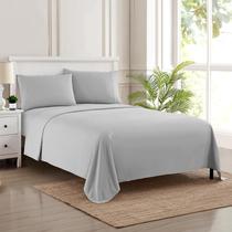 Conjunto de Lençóis Sweet Home Collection - Tamanho California King - Cor Prata Conjunto de Lençóis Sweet Home Collection - Tamanho California King - Cor Prata
