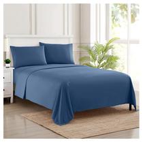 Conjunto de Lençóis Sweet Home Collection - Tamanho Split King - Estampa Denim