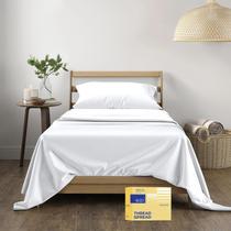 Conjunto de lençóis THREAD SPREAD Luxury egípcio de algodão Twin XL branco Conjunto de lençóis THREAD SPREAD Luxury egípcio de algodão Twin XL branco