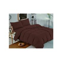 Conjunto de lençóis Unicolor Brown 1,5 quadrados, 144 fios Conjunto de lençóis Unicolor Brown 1,5 quadrados, 144 fios