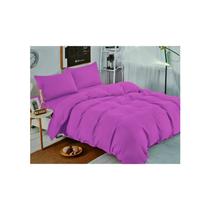 Conjunto de lençóis Unicolor Purple 2.0 Squares (Queen) 144 Thread Co