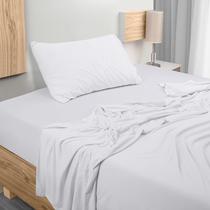 Conjunto de lençóis Utopia Bedding Jersey Knit 3 peças Twin White Conjunto de lençóis Utopia Bedding Jersey Knit 3 peças Twin White