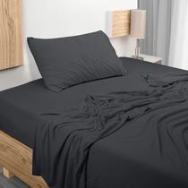 Conjunto de lençóis Utopia Bedding Jersey Knit Cotton Twin Dark Grey Conjunto de lençóis Utopia Bedding Jersey Knit Cotton Twin Dark Grey