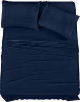 Conjunto de lençóis Utopia Bedding King Brushed Microfiber azul marinho Conjunto de lençóis Utopia Bedding King Brushed Microfiber azul marinho