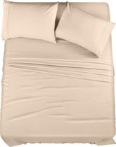 Conjunto de lençóis Utopia Bedding King Brushed Microfiber Beige