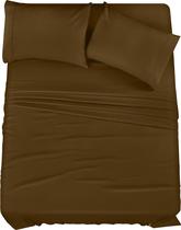 Conjunto de lençóis Utopia Bedding King Brushed Microfiber Mocha Conjunto de lençóis Utopia Bedding King Brushed Microfiber Mocha