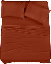 Conjunto de lençóis Utopia Bedding King Brushed Microfiber Orange Conjunto de lençóis Utopia Bedding King Brushed Microfiber Orange