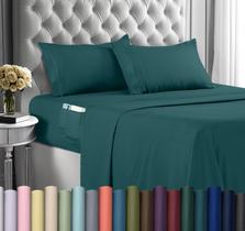 Conjunto de lençóis Utopia Bedding King Size Microfiber Teal 4 peças Conjunto de lençóis Utopia Bedding King Size Microfiber Teal 4 peças