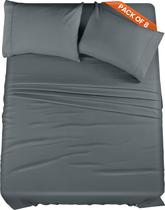 Conjunto de lençóis Utopia Bedding King Size, pacote com 8 unidades de microfibra escovada Conjunto de lençóis Utopia Bedding King Size, pacote com 8 unidades de microfibra escovada