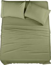 Conjunto de lençóis Utopia Bedding, microfibra totalmente escovada, oliva Conjunto de lençóis Utopia Bedding, microfibra totalmente escovada, oliva