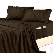 Conjunto de lençóis Utopia Bedding Queen 4 peças de microfibra marrom Conjunto de lençóis Utopia Bedding Queen 4 peças de microfibra marrom