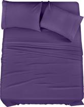 Conjunto de lençóis Utopia Bedding Queen Brushed Microfiber Purple